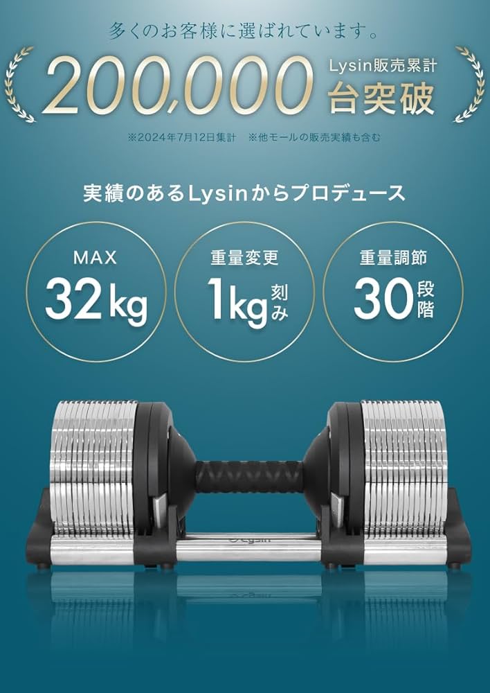 Lysin 可変式ダンベル 20kg〜5kg